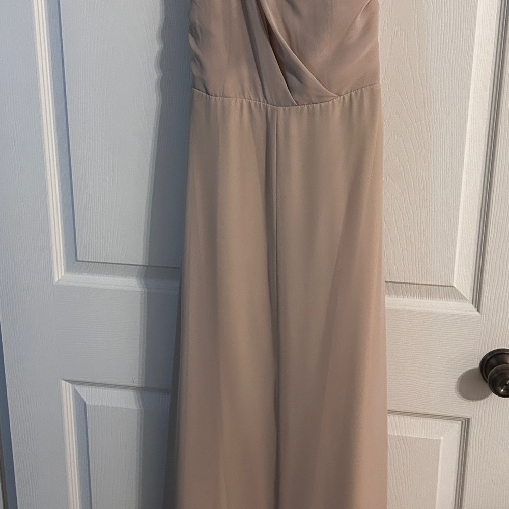 Elegant Beige Strapless Dress
